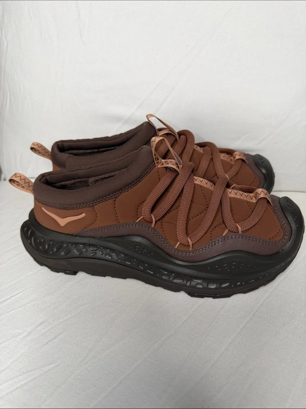 Men's HOKA ONE ONE Brown Two-Tone Athletic Sneakers